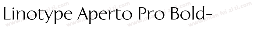 Linotype Aperto Pro Bold字体转换